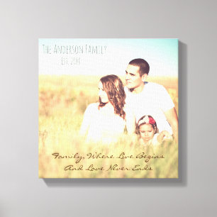 Personalized photo & quote canvas print