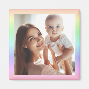 Personalized Photo Rainbow Colourful Elegant Fun Magnet