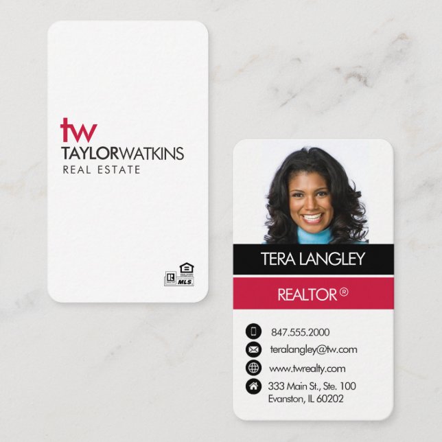 personalized photo realtor business card (Front/Back)