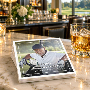 Personalized Photo Retirement Party Celebration Napkin