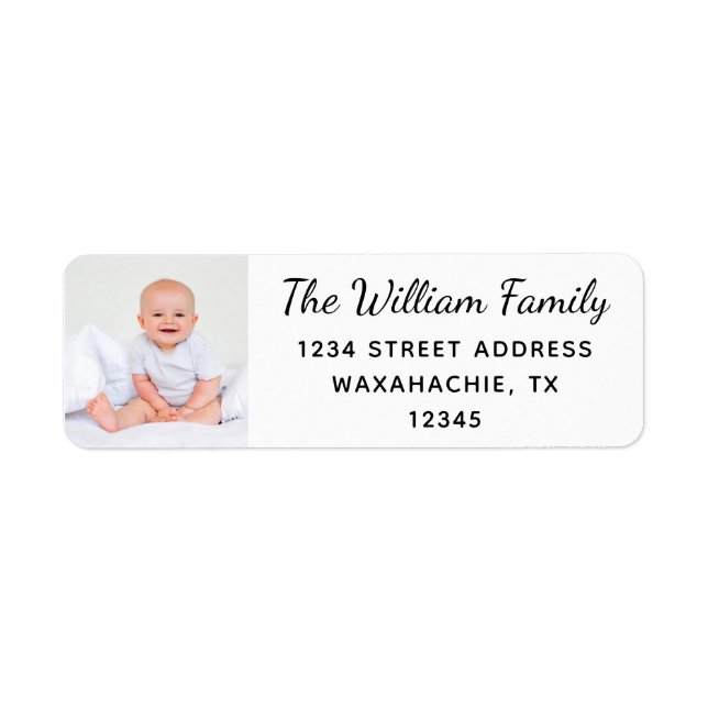 Personalized Photo Return Address (Front)