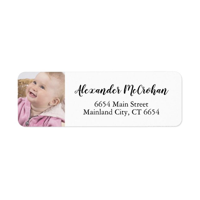 Personalized Photo Return Address Label (Front)