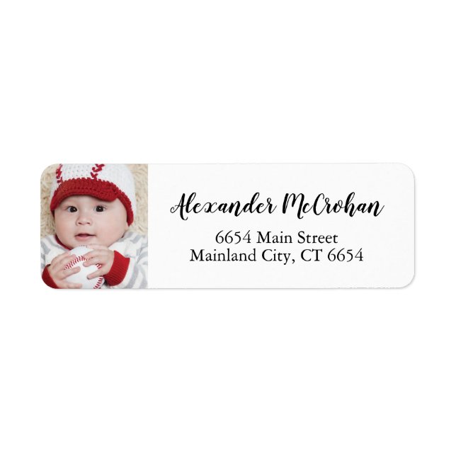 Personalized Photo Return Address Label (Front)