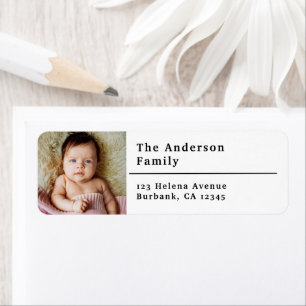 Personalized Photo Return Address Label