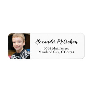 Personalized Photo Return Address Label