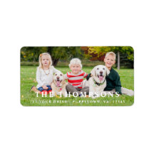 Personalized Photo Return Address Label Modern