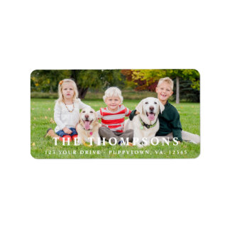 Personalized Photo Return Address Label Modern