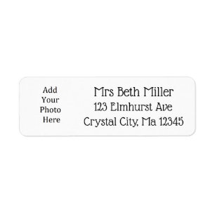 Personalized Photo Return Mailing Label