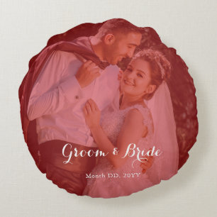 Personalized Photo Round Pillow for Couples inLove