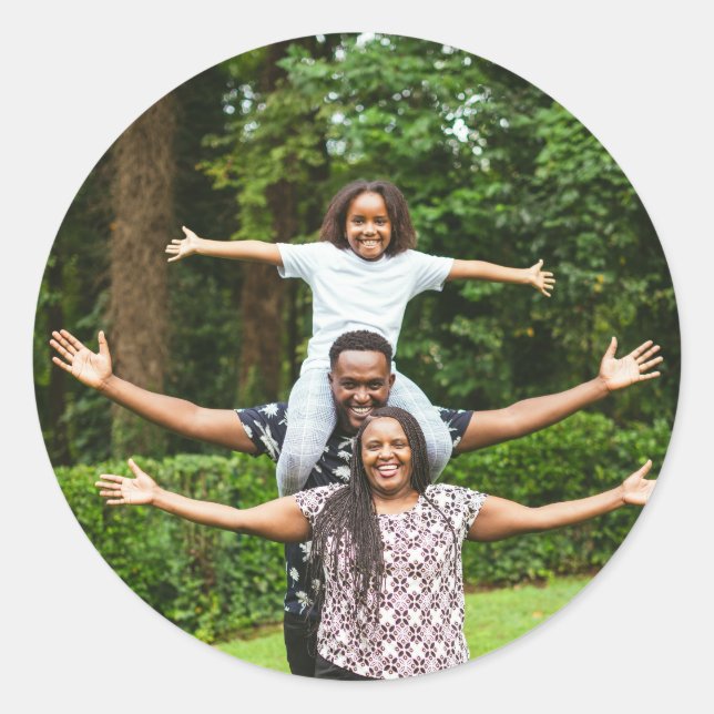 Personalized Photo Round Sticker  (Front)