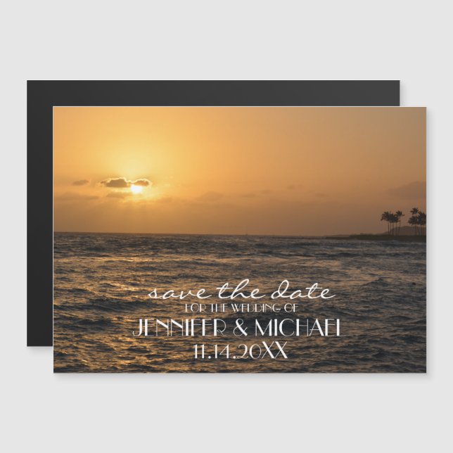 Personalized Photo Save the Date Magnetic Invitation (Front/Back)
