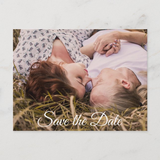 Personalized Photo  Save the Date Postcard (Front)