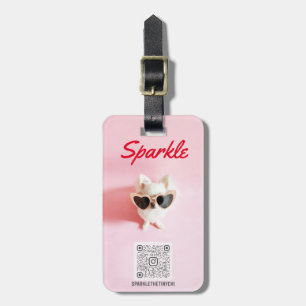 Personalized Photo Scannable QR Code Double Sided Luggage Tag