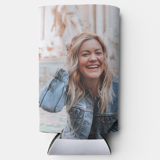 Personalized Photo Seltzer Can Cooler (Front)
