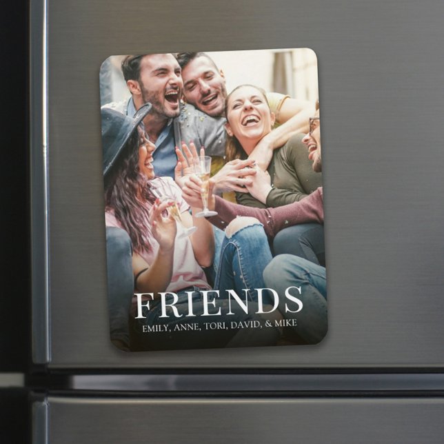 Personalized Photo Simple Modern Friends Custom  Magnet (Creator Uploaded)