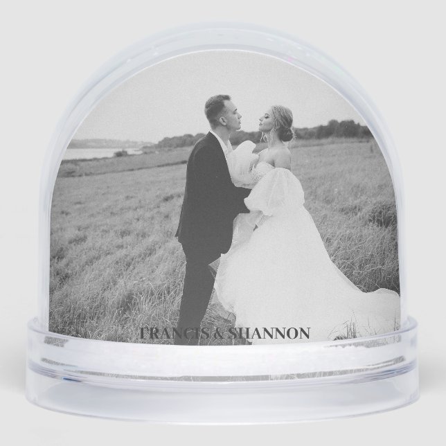 Personalized Photo Snow Globe (Front)