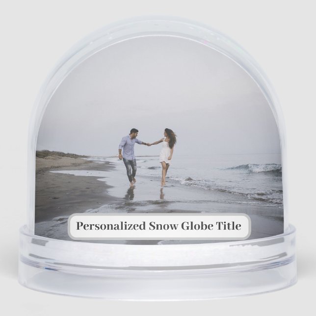 Personalized Photo Snow Globe (Front)