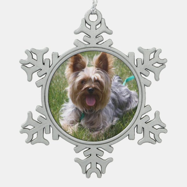 Personalized Photo Snowflake Ornament (Front)