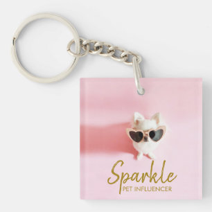 Personalized Photo Social Media Scannable QR Code  Keychain