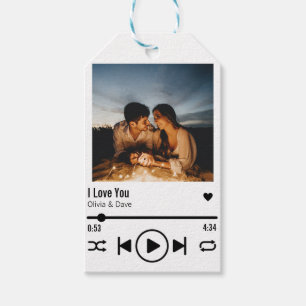 Personalized Photo Song Playlist Valentine Gift Tags