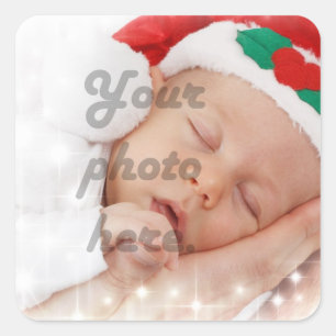 Personalized photo square sticker