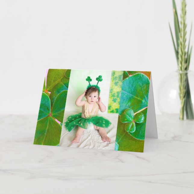 Personalized Photo St Patrick's Day Card (Front)