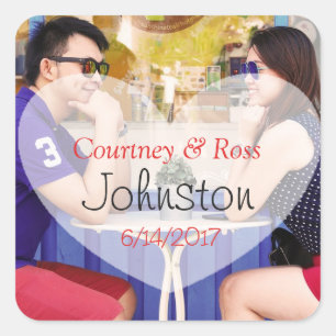 Personalized Photo Sticker with Couple's Picture