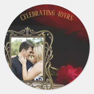 Personalized PHOTO Stickers - Ruby Love ROSE Theme
