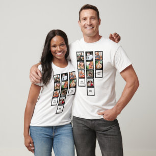 Personalized Photo Strip Christmas 9 Photo Collage T-Shirt