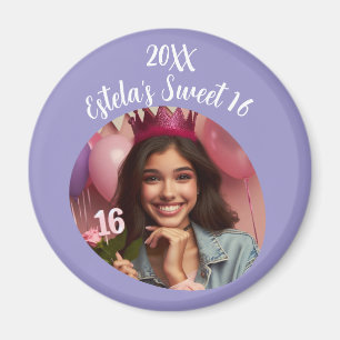 Personalized Photo Sweet 16th Birthday Keepsake Magnet