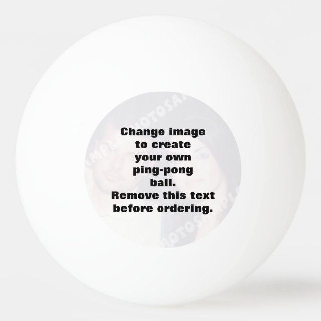 Personalized photo table tennis ping pong ball (Front)