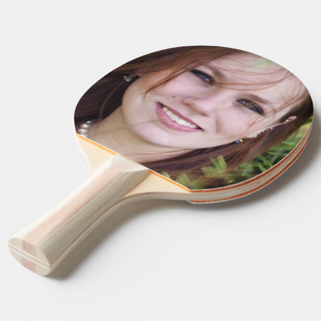 Personalized photo table tennis racket ping pong paddle (Front Angle)