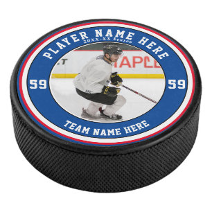 Personalized Photo Team Ice Hockey Puck