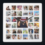 Personalized Photo Template Collage Square Wall Clock<br><div class="desc">Personalized Photo Template Collage - add multiple photographs to this great square wall clock from Ricaso - a prefect keepsake for friends or family or a treat for yourself</div>