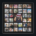 Personalized Photo Template Collage Square Wall Clock<br><div class="desc">Personalized Photo Template Collage - add multiple photographs to this great square wall clock from Ricaso - a prefect keepsake for friends or family or a treat for yourself</div>