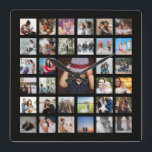 Personalized Photo Template Collage Square Wall Clock<br><div class="desc">Personalized Photo Template Collage - add multiple photographs to this great square wall clock from Ricaso - a prefect keepsake for friends or family or a treat for yourself</div>