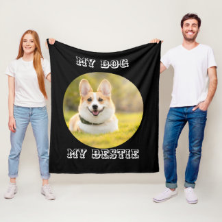 Personalized Photo Template for My Dog - My Best Fleece Blanket