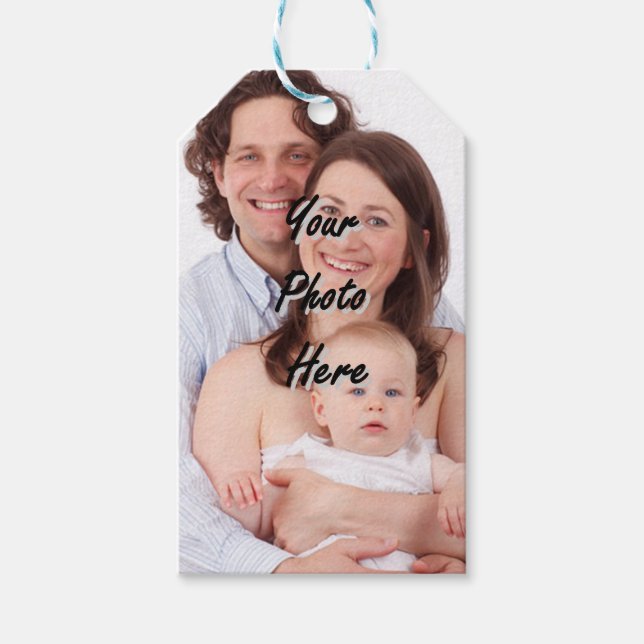 Personalized photo template gift tags (Front)