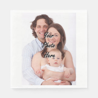 Personalized photo template napkin