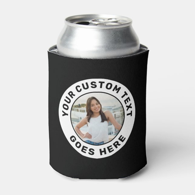Personalized Photo & Text Custom  Can Cooler (Can Front)