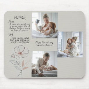Personalized Photo & Text Mousepad–Mother's day Mouse Pad
