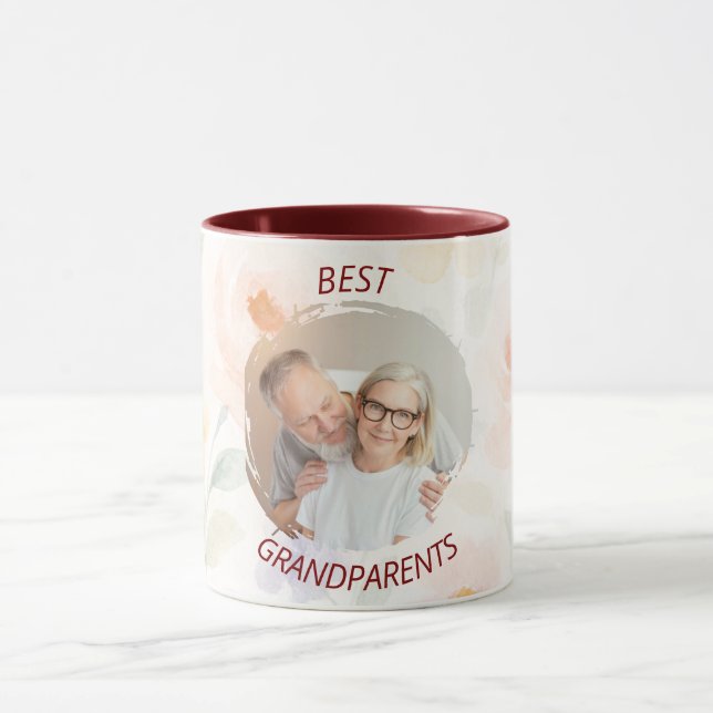 Personalized Photo & Text Mug | Best Grandparents (Center)