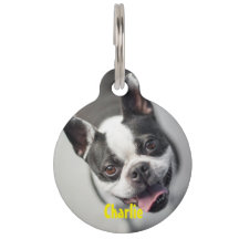 Personalized Photo & Text Round Pet Tag