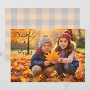 Personalized photo Thanksgiving Holiday Card