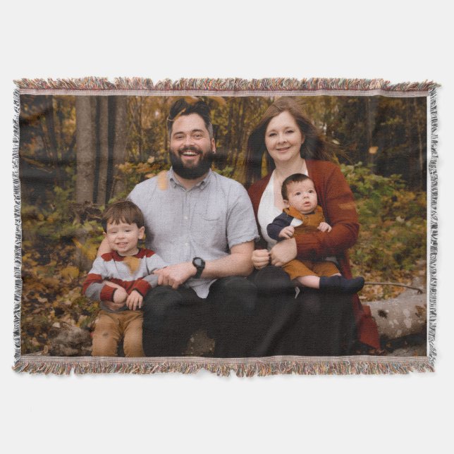 Personalized Photo Throw Custom Blanket with Photo (Front)