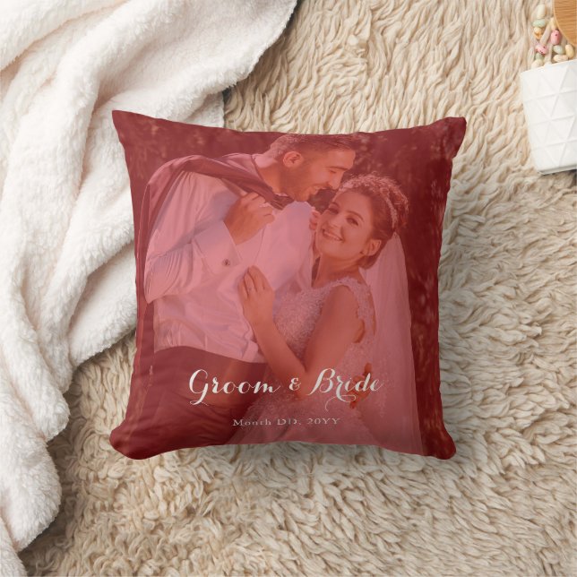 Personalized Photo Throw Pillow for Couples inLove (Blanket)