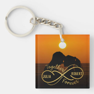 Personalized Photo together Forever Valentine's Keychain