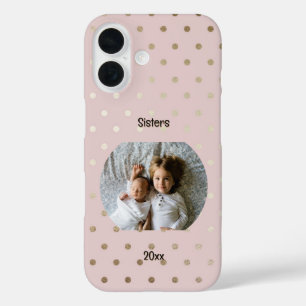 Personalized Photo Two Lines Text Custom iPhone 16 Case