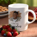 Personalized Photo Uncle Coffee Mug<br><div class="desc">These modern etched photo effect photo mugs are the perfect gift for uncles whatever the occassion. Featuring your favourite photo,  their name and who its from over a white background. The font styles and background colour can be changed by clicking on the customize further link,  after personalizing.</div>