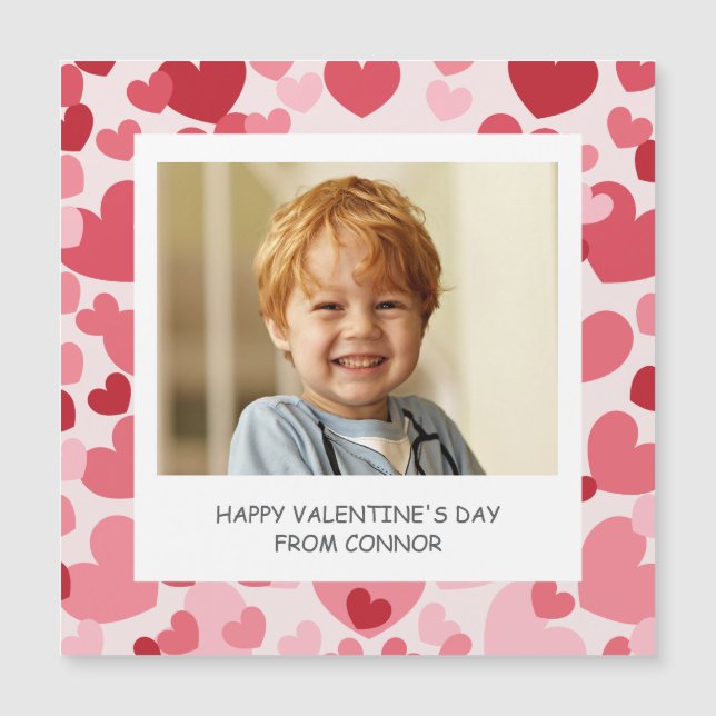 Personalized Photo Valentine Magnet (Devant)